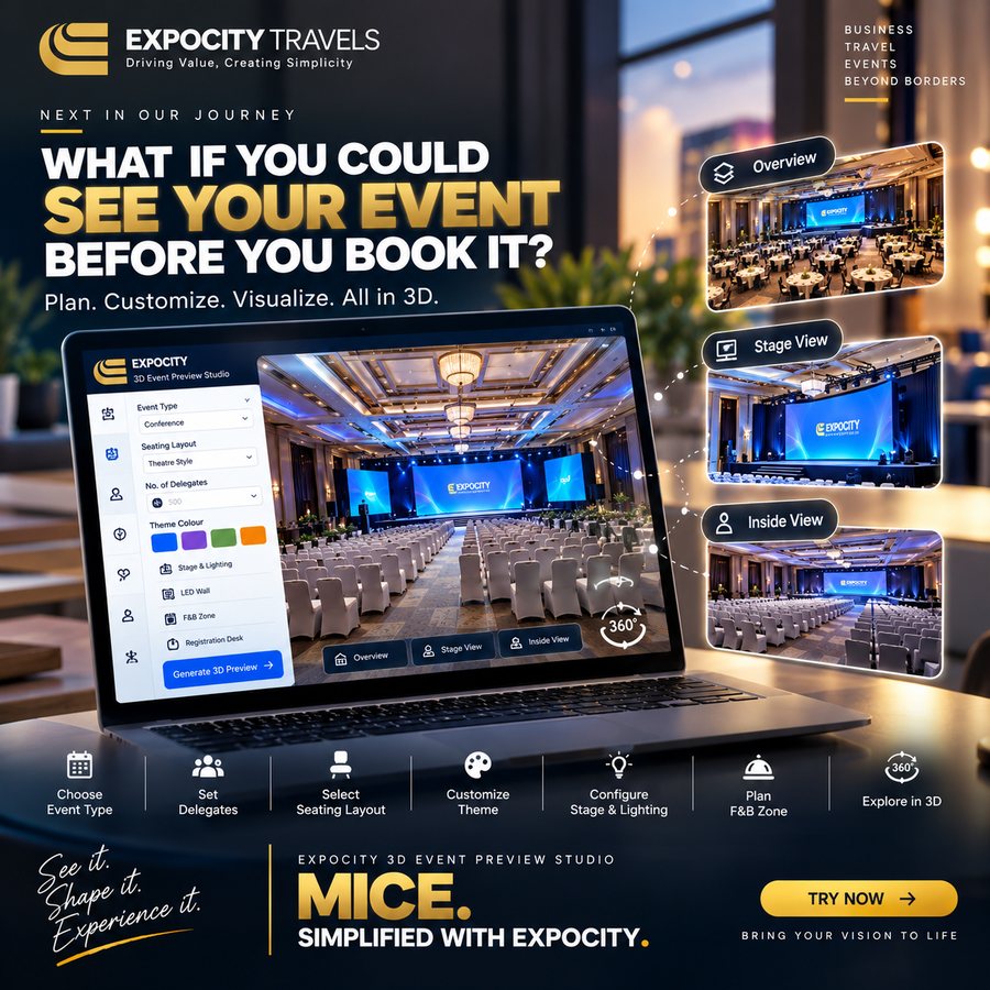 Expocity 3D Event Preview Studio — see your event before you book it